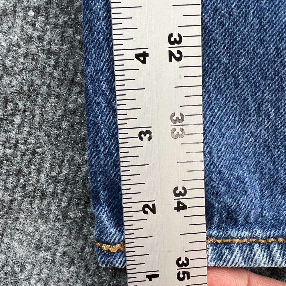 Levis Jeans 501 Men 34 Blue Straight Leg Button Fly Denim High Rise Casual 34x35 - Picture 9 of 11